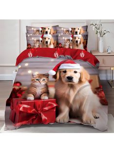   Двулицев коледен спален комплект, с два горни плика EmonaMall, 8 части - Код S17386