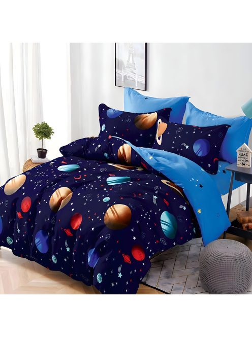 Двулицево спално бельо с ластик EmonaMall, 6 части - Модел S17527