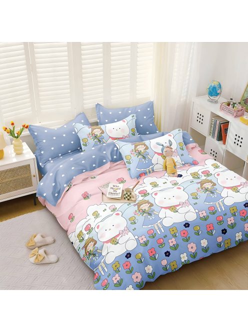 Двулицево спално бельо с ластик EmonaMall, 4 части - Модел S17670