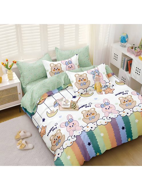 Двулицево спално бельо с ластик EmonaMall, 4 части - Модел S17684