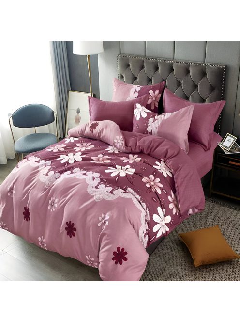 Двулицево спално бельо с ластик EmonaMall, 6 части - Модел S17715