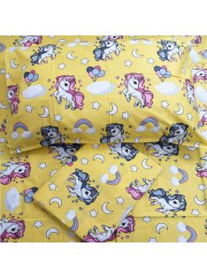 Детско спално бельо EmonaMall, Ранфорс, 3 части, Еднорог