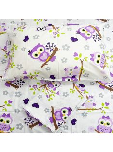 Детско спално бельо EmonaMall, Ранфорс, 3 части, Бухал