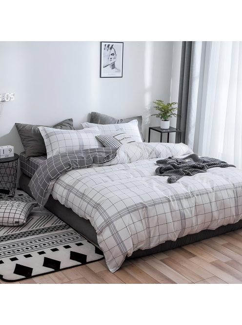 Двулицево спално бельо с ластик EmonaMall, 4 части - Модел S17913