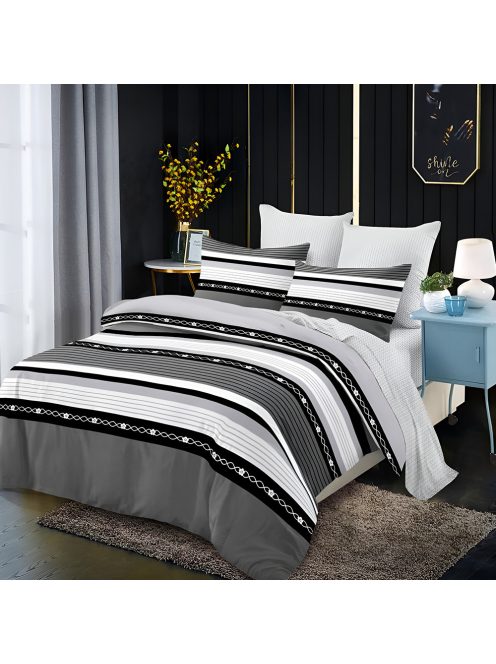 Двулицево спално бельо с ластик EmonaMall, 6 части - Модел S18042