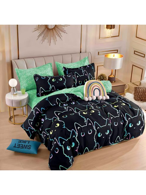 Двулицево спално бельо с ластик EmonaMall, 6 части - Модел S18119