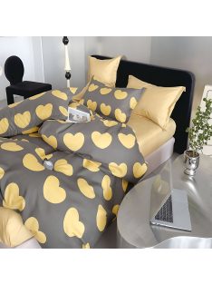 двулицев спален комплект с два горни плика със сърца