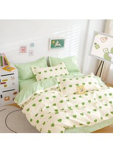 зелен двулицев спален комплект с два горни плика