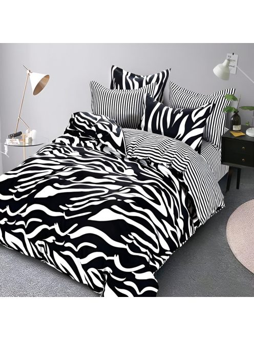 зебров двулицев спален комплект с два горни плика