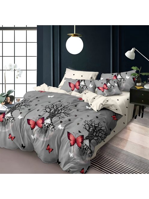 Двулицево спално бельо с ластик EmonaMall, 6 части - Модел S18164