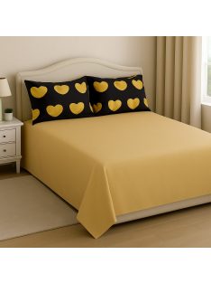 долен чаршаф с 4 калъфки (размер 220x240), със сърца