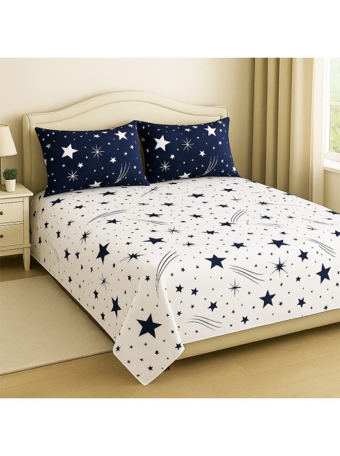 бял долен чаршаф с 4 калъфки (размер 220x240)