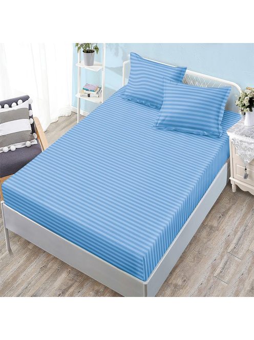 Едноцветен долен чаршаф с ластик и две калъфки (за матрак от 160x200 до 180x200) EmonaMall, 3 части - Модел S18235