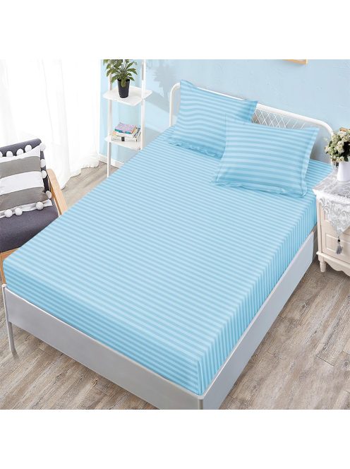 Едноцветен долен чаршаф с ластик и две калъфки (за матрак от 160x200 до 180x200) EmonaMall, 3 части - Модел S18246