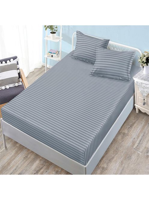 Едноцветен долен чаршаф с ластик и две калъфки (за матрак от 160x200 до 180x200) EmonaMall, 3 части - Модел S18247