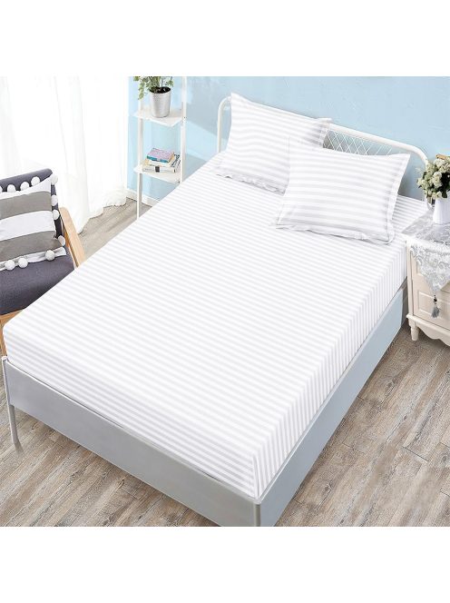 Едноцветен долен чаршаф с ластик и две калъфки (за матрак 160x200) EmonaMall, 3 части - Модел S18250