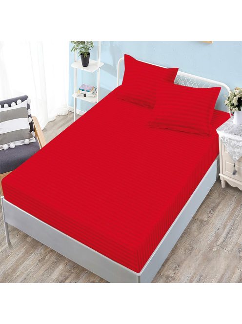 Едноцветен долен чаршаф с ластик и две калъфки (за матрак 160x200) EmonaMall, 3 части - Модел S18253