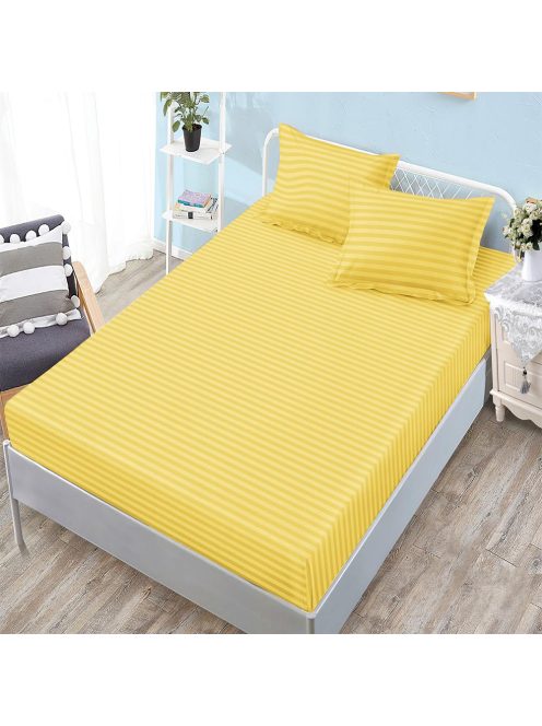 Едноцветен долен чаршаф с ластик и две калъфки (за матрак 160x200) EmonaMall, 3 части - Модел S18256