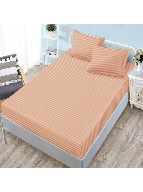 Едноцветен долен чаршаф с ластик и две калъфки (за матрак 160x200) EmonaMall, 3 части - Модел S18258