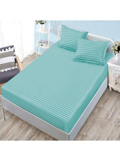 Едноцветен долен чаршаф с ластик и две калъфки (за матрак 160x200) EmonaMall, 3 части - Модел S18261