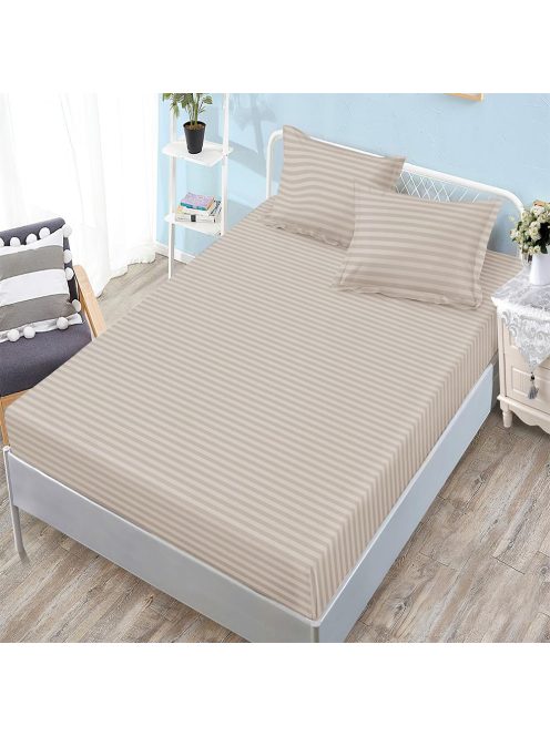 Едноцветен долен чаршаф с ластик и две калъфки (за матрак 160x200) EmonaMall, 3 части - Модел S18262
