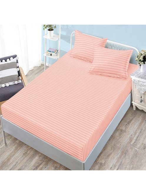 Едноцветен долен чаршаф с ластик и две калъфки (за матрак 160x200) EmonaMall, 3 части - Модел S18263