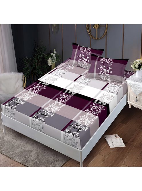 Долен чаршаф с ластик и две калъфки (за матрак 160x200) EmonaMall, 3 части - Модел S18302