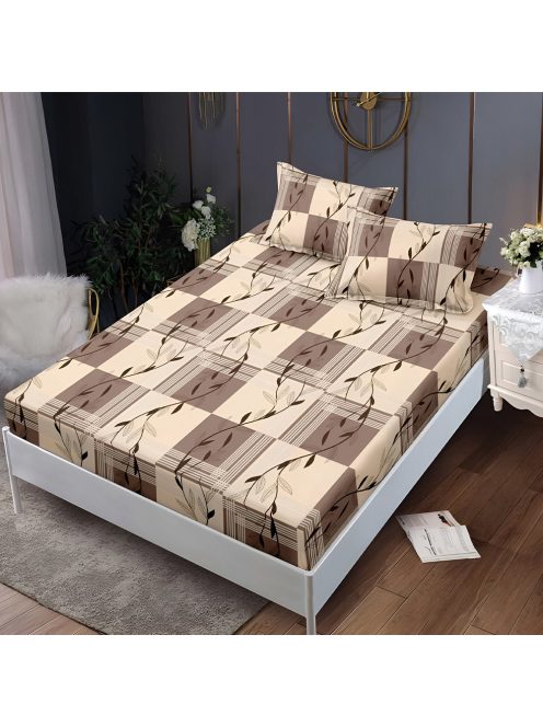 Долен чаршаф с ластик и две калъфки (за матрак от 160x200 до 180x200) EmonaMall, 3 части - Модел S18330