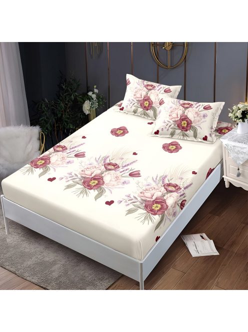 Долен чаршаф с ластик и две калъфки (за матрак от 160x200 до 180x200) EmonaMall, 3 части - Модел S18332