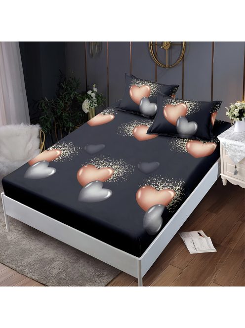 Долен чаршаф с ластик и две калъфки (за матрак от 160x200 до 180x200) EmonaMall, 3 части - Модел S18334