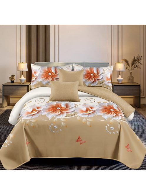 Двулицево спално бельо с ластик EmonaMall, 6 части - Модел S18359