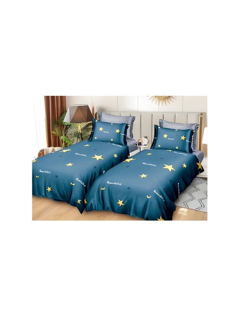 Двулицево спално бельо с два горни плика EmonaMall, 7 части - Код S18368