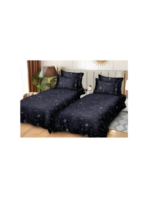 Еднолицево спално бельо с два горни плика EmonaMall, 7 части - Код S18369