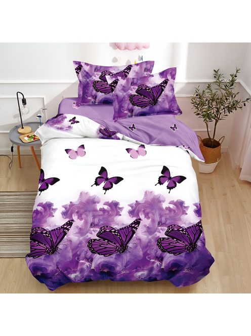 Двулицево спално бельо с ластик (размер за приста) EmonaMall, 4 части - Модел S18395