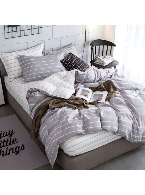 Двулицево спално бельо с ластик (размер за приста) EmonaMall, 4 части - Модел S18400