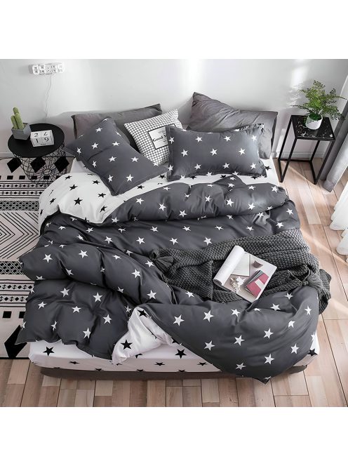 Двулицево спално бельо с ластик (размер за приста) EmonaMall, 4 части - Модел S18401