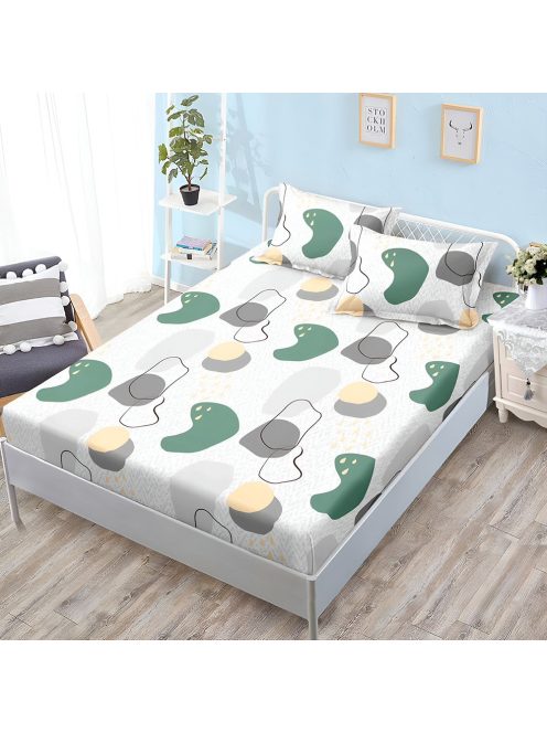 Долен чаршаф с ластик и две калъфки (за матрак 160x200) EmonaMall, 3 части - Модел S18411