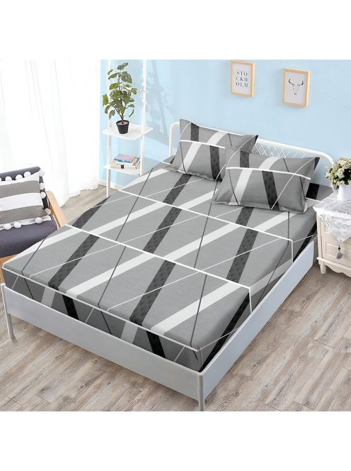 Долен чаршаф с ластик и две калъфки (за матрак 160x200) EmonaMall, 3 части - Модел S18416