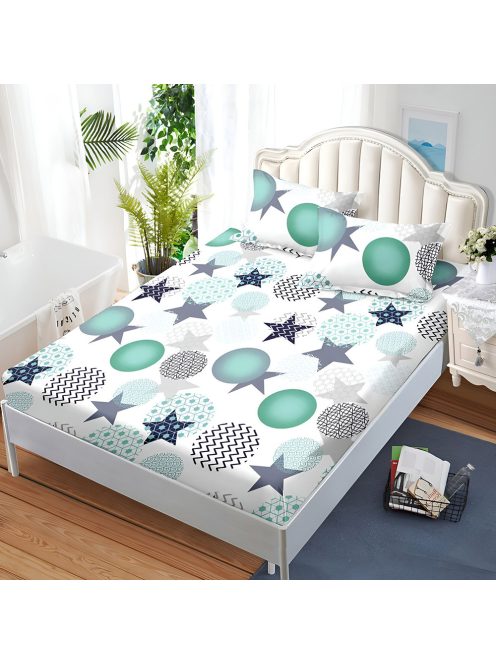 Долен чаршаф с ластик и две калъфки (за матрак 160x200) EmonaMall, 3 части - Модел S18419