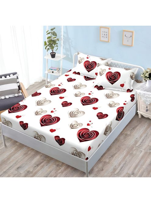 Долен чаршаф с ластик и две калъфки (за матрак 160x200) EmonaMall, 3 части - Модел S18423