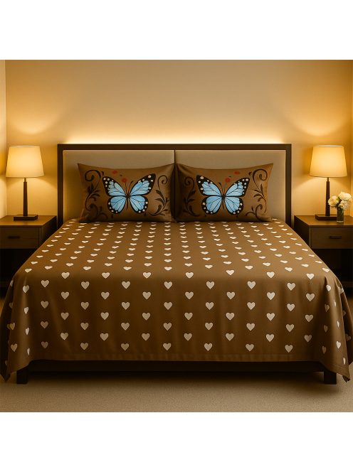 Долен чаршаф с 4 калъфки (размер 220x240) с пеперуди