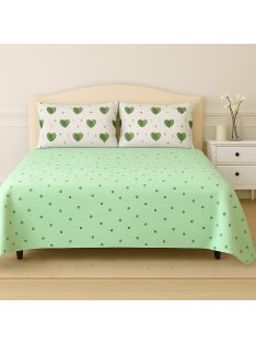 Долен чаршаф с 4 калъфки (размер 220x240), зелена мекота