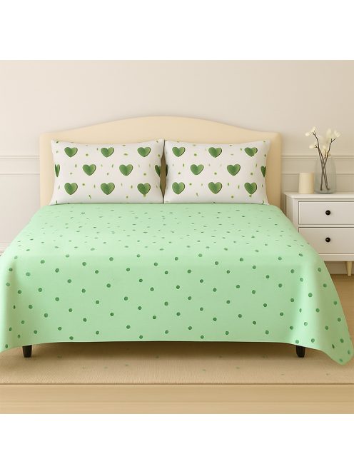 Долен чаршаф с 4 калъфки (размер 220x240), зелена мекота