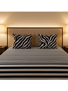 Долен чаршаф с 4 калъфки (размер 220x240), зебра