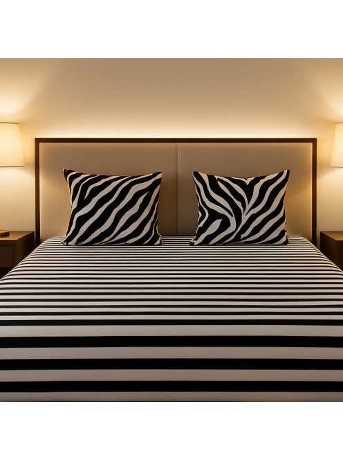 Долен чаршаф с 4 калъфки (размер 220x240), зебра