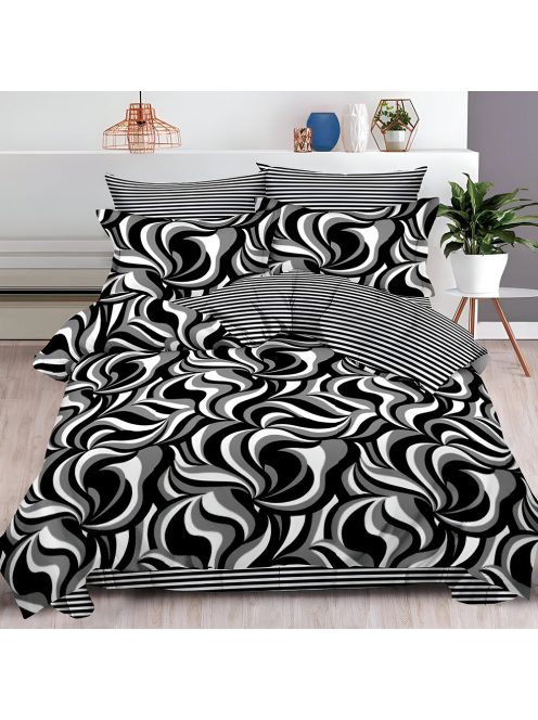 Двулицево спално бельо с ластик EmonaMall, 6 части - Модел S18528