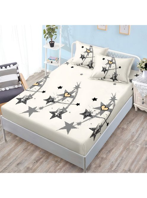 Долен чаршаф с ластик и две калъфки (за матрак от 160x200 до 180x200) EmonaMall, 3 части - Модел S18537