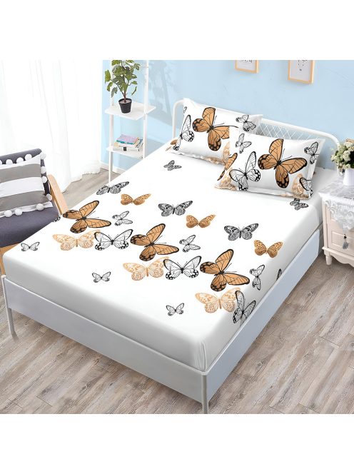 Долен чаршаф с ластик и две калъфки (за матрак от 160x200 до 180x200) EmonaMall, 3 части - Модел S18543