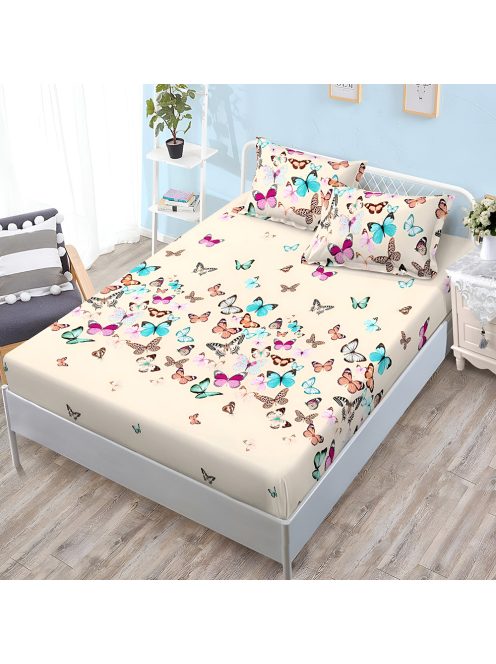 Долен чаршаф с ластик и две калъфки (за матрак от 160x200 до 180x200) EmonaMall, 3 части - Модел S18545