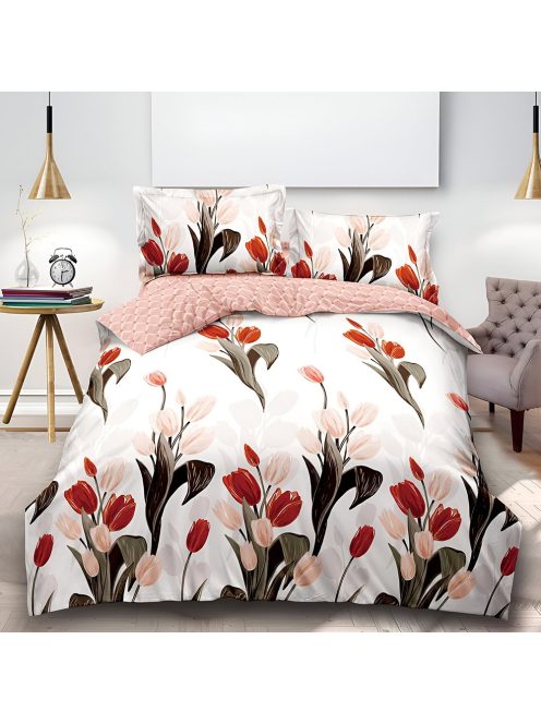 Двулицево спално бельо с ластик EmonaMall, 4 части - Модел S18585